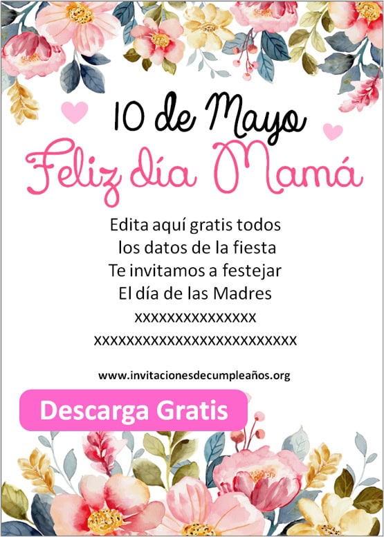 invitación de noche de mamás